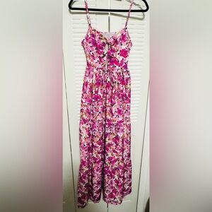 Floral Pink and Purple Dress